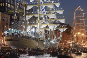 Avondtocht zaterdag Sail Amsterdam - Dageraad